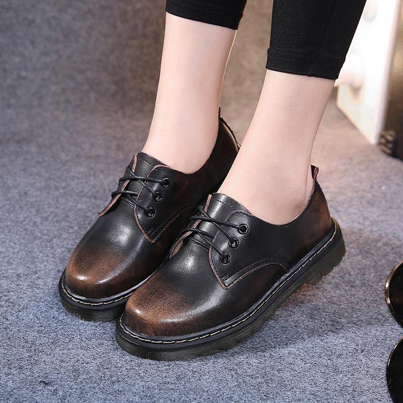 

Boots Women Ankle Female Spring Summer Shoes For Lace-up Shallow Mary Janes Pumps High Quality Genuine Leather Big, Gray
