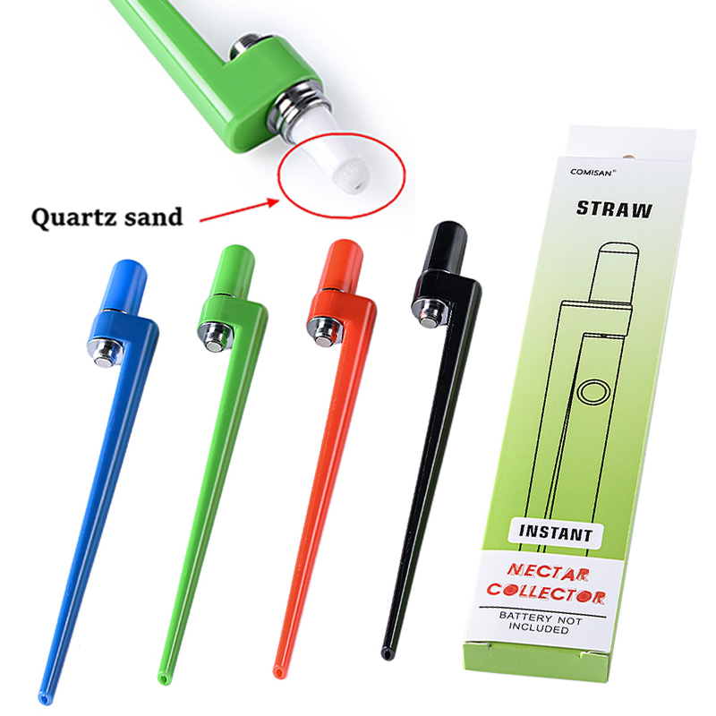 

Straw Instant NC Smoking Water Pipe Accessories E Cigarettes Kit Fit 510 Thread Battery Concentates Wax Dab Oil Rigs Pen Attachment Ceramic Quartz Sand Coil, Multi