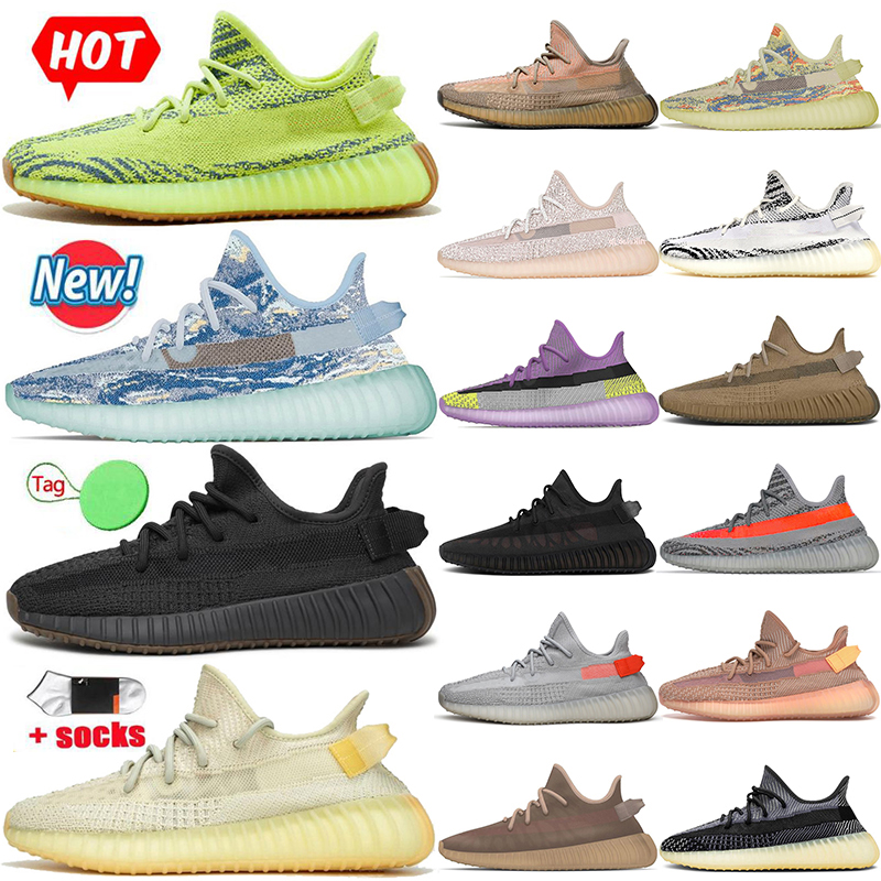 

2022 Yeezys Static Men Women Reflective Running Shoes Kanye 3M Belgua 2.0 Israfil Bred Sime Frozen Yellow Mono Mist Tail Light Designer Trai