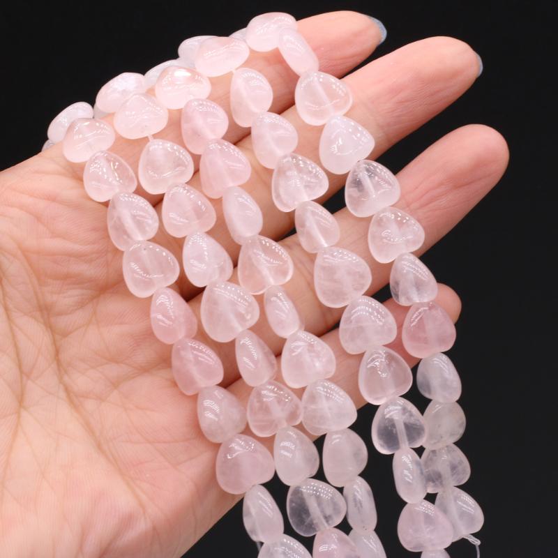 

Other 20pc/strand Natural Stone Quartzs Bead Heart Shape Crystal Spacer For Jewelry Making Necklace Bracelet Accessories