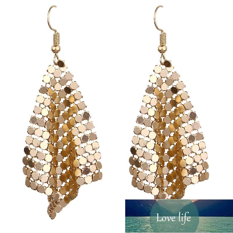 

Gold Color Small Square Long Dangle Earrings Bridal Evening Dress Fashion Drop Earrings For Women Brincos Earing Jewelry Brinco Factory price expert design