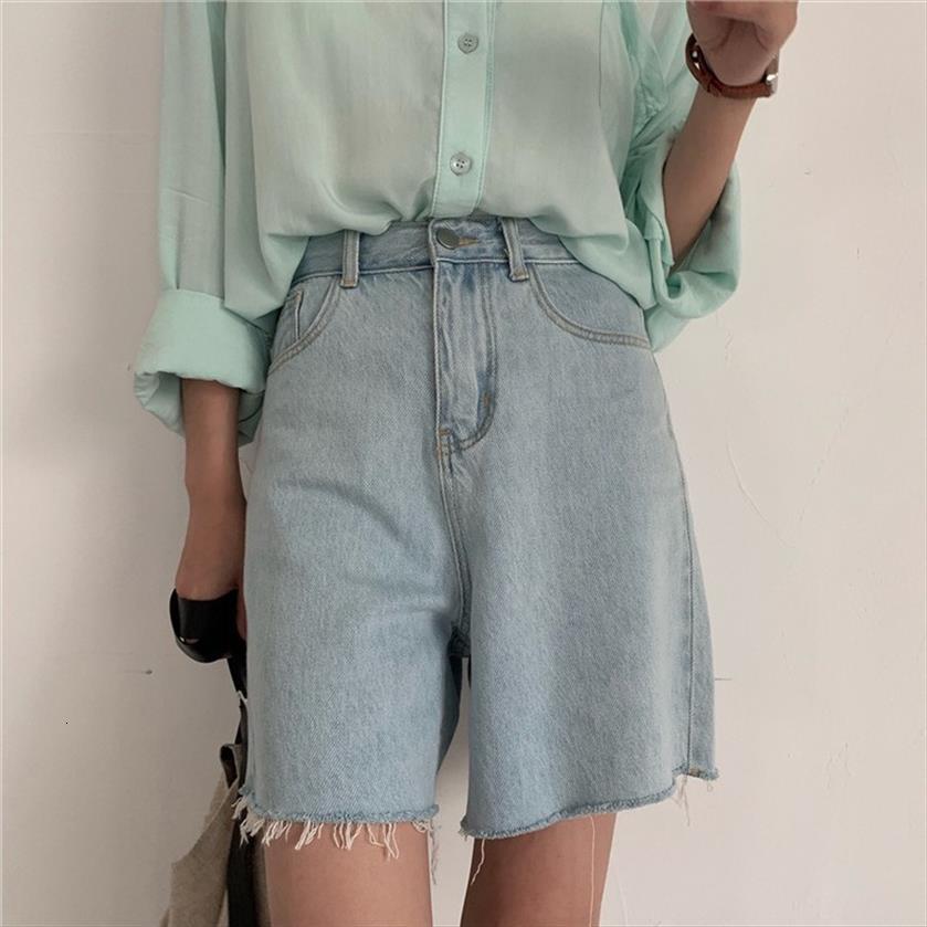 

fashion summer high waist women jean wide leg pants loose thin denim jeans cool woman cargo, Blue