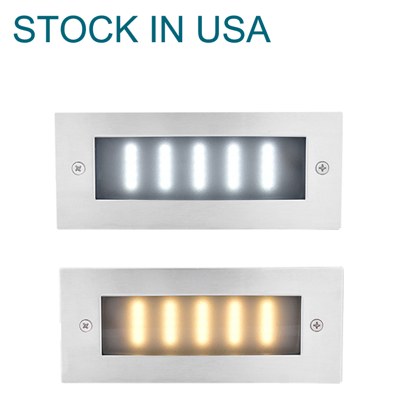 

STOCK IN UK Bright Step Light Stairs Pathway Street Lighting Deck Garden Stainless Steel Wall Yard Outdoor Fence Illuminates Patio Lamps Lights Waterproof Power