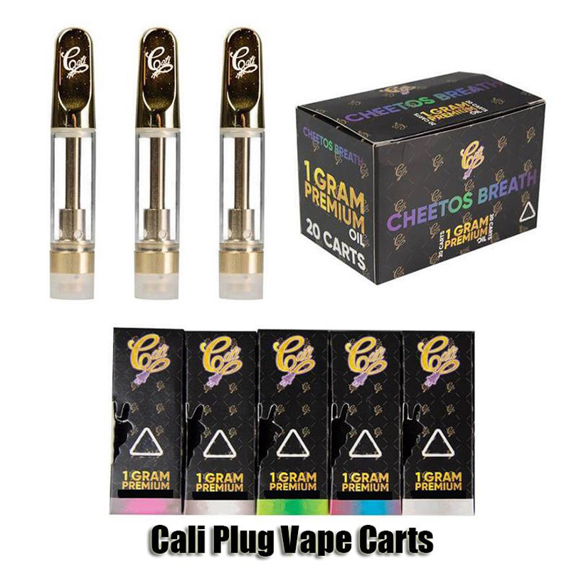 

Cali Plug Carts Atomizers 0.8ml Gold Vape Cartridges Empty Ceramic Coil Tanks 510 Thread Cartridge Vaporizer Packaging