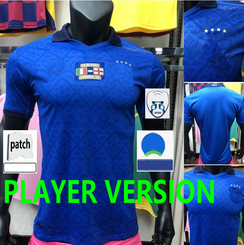

Player version 2021 Italy Soccer Jersey BONUCCI INSIGNE BARELLA SENSI VERRATTI CHIESA CHIELLINI BELOTTI IMMOBILE JORGINHO maillot de futol 2, Black;yellow
