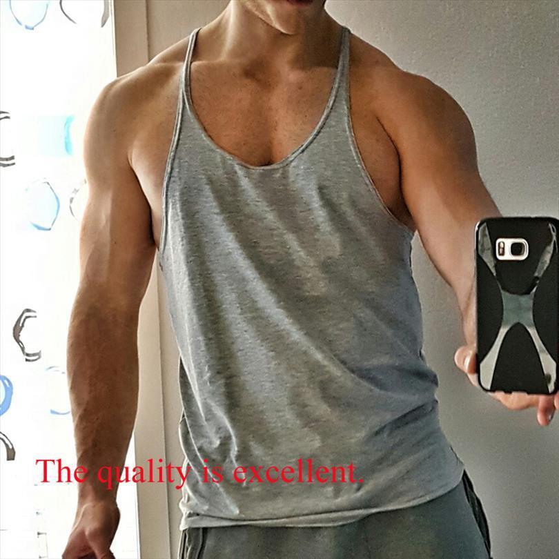 

bodybuilding brand tank men stringer fitness singlet sleeveless shirt workout man undershirt clothing 7 colors, White;black