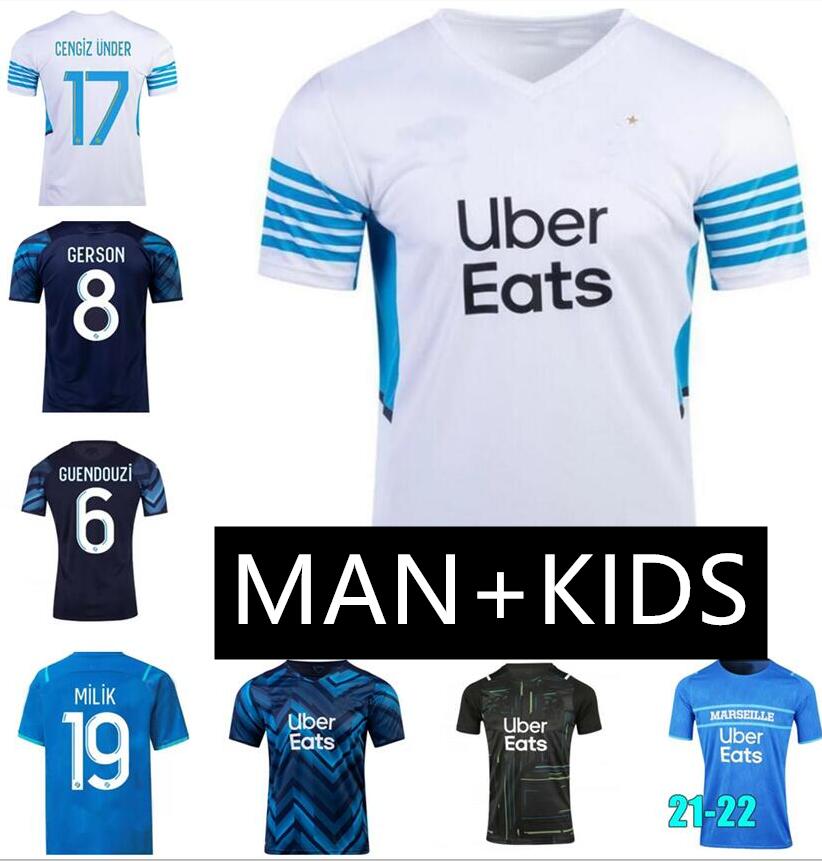 

21 22 Soccer jerseys GERSON Cengiz Ünder milik maillot de foot om 2021 Camiseta RONGIER PAYET KONRAD GUENDOUZI KAMARA MEN KIDS football shirt tops