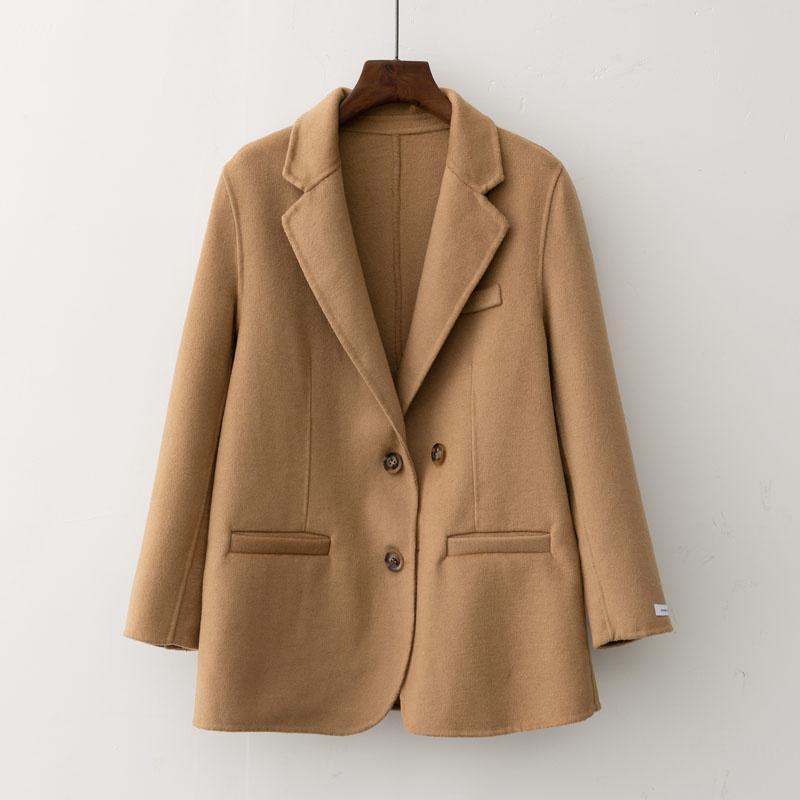 

Women's Jackets 2021 Female Autumn Wool Coat And, Black;brown