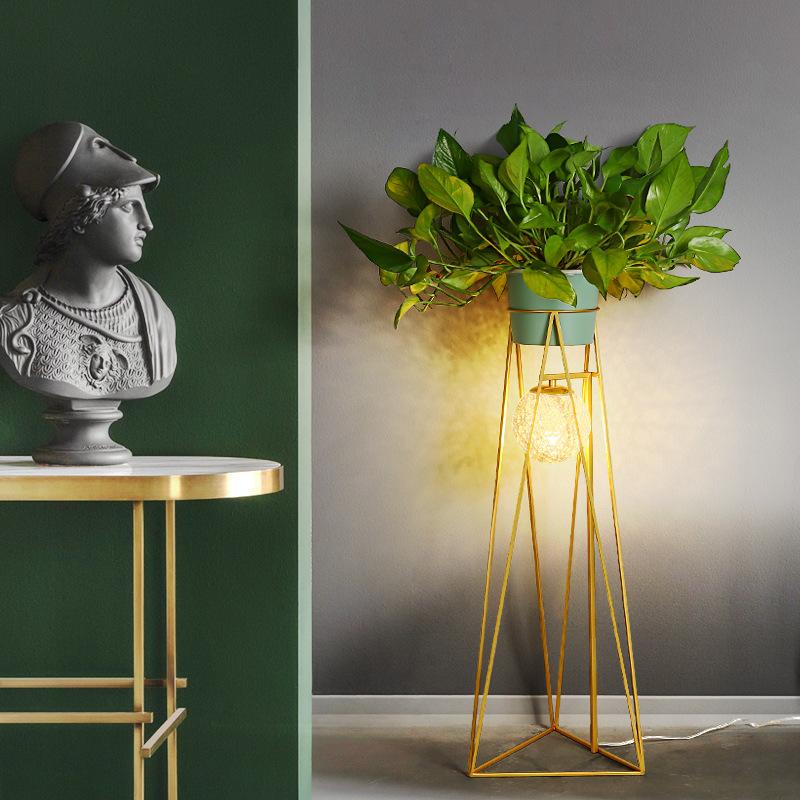 

Floor Lamps Nordic Flower Plant Led Lamp For Living Room Decoration Home Modern Bedroom Bedside Vertical Light Sofa Corner Stand