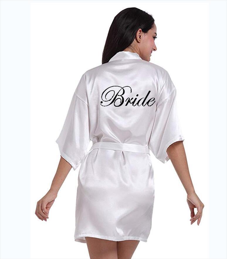 

pdty 01 silver writing bridal womens sleepwears wedding robes bride bridesmaid of honor women party robe custom name and date, Black;red