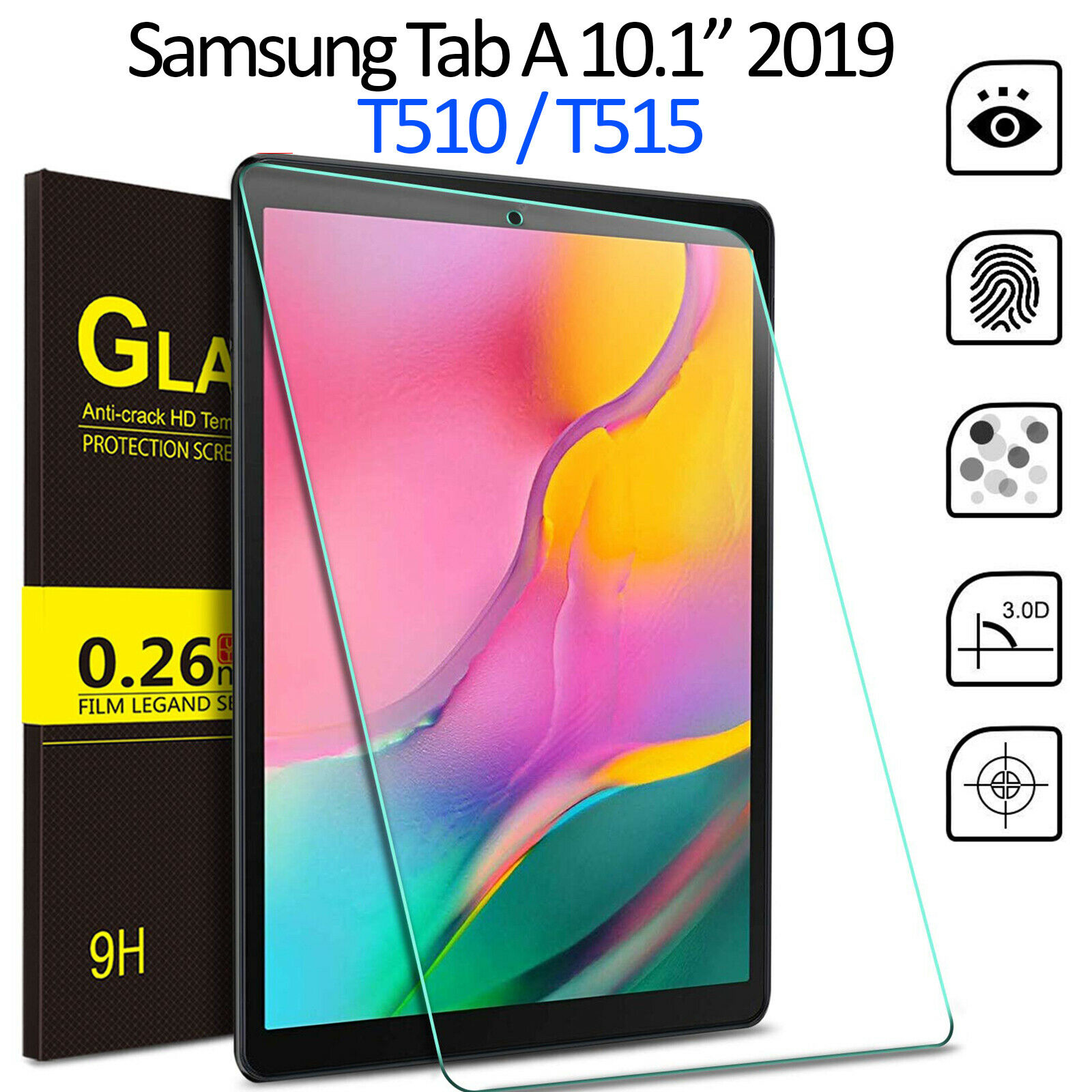 

Tempered Glass Screen Protectors For Samsung Galaxy Tab A 10.1 SM T510 T515