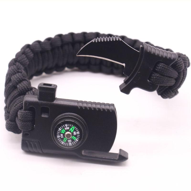 

Cuff Free Fan Multi-function Paracord Knife Outdoor Braided Rope Bracelets For Men Women