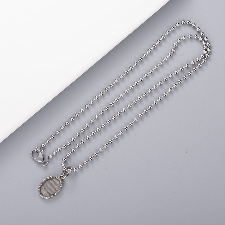 

Fashion Couple Chain Necklace Creative Pattern Retro Chain Necklace High Quality 925 Silver Plated Material Pendant Jewelry Supply NRJ