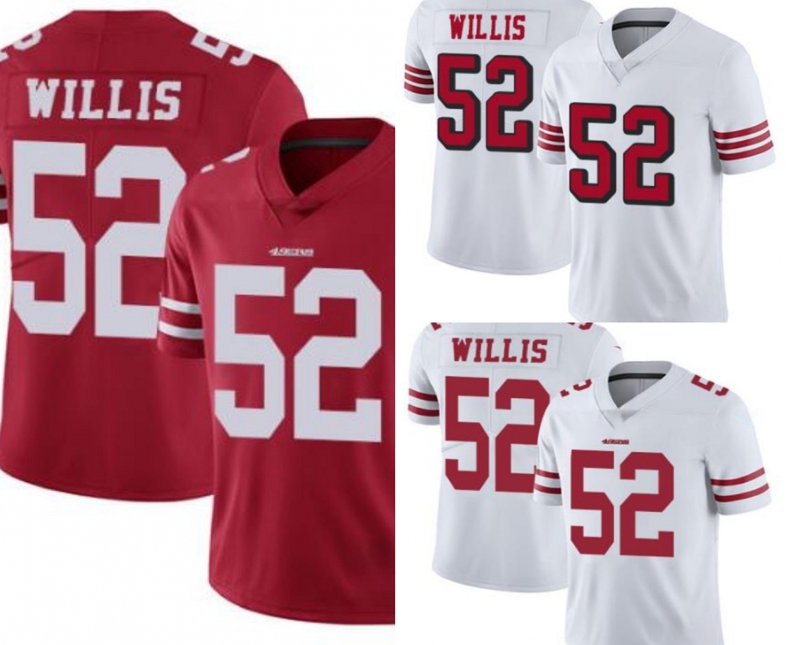 

San Francisco 49ers Men #52 Patrick Willis Women Youth Vapor Untouchable Limited Jersey, Black;red