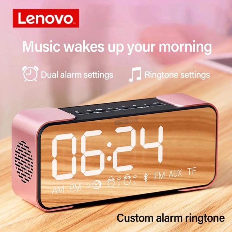 

Portable Speakers Lenovo L022 Bluetooth Wireless Subwoofer 5.0 LED Alarm Clock AUX