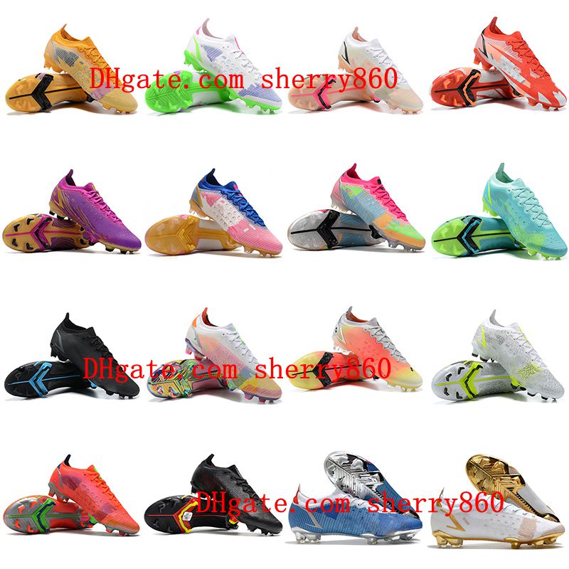 

2021 quality mens soccer shoes Mercurial Superfly 14 Elite MDS FG cleats outdoor football boots Trainers Leather Neymar Ronaldo CR7 scarpe da calcio, White;red