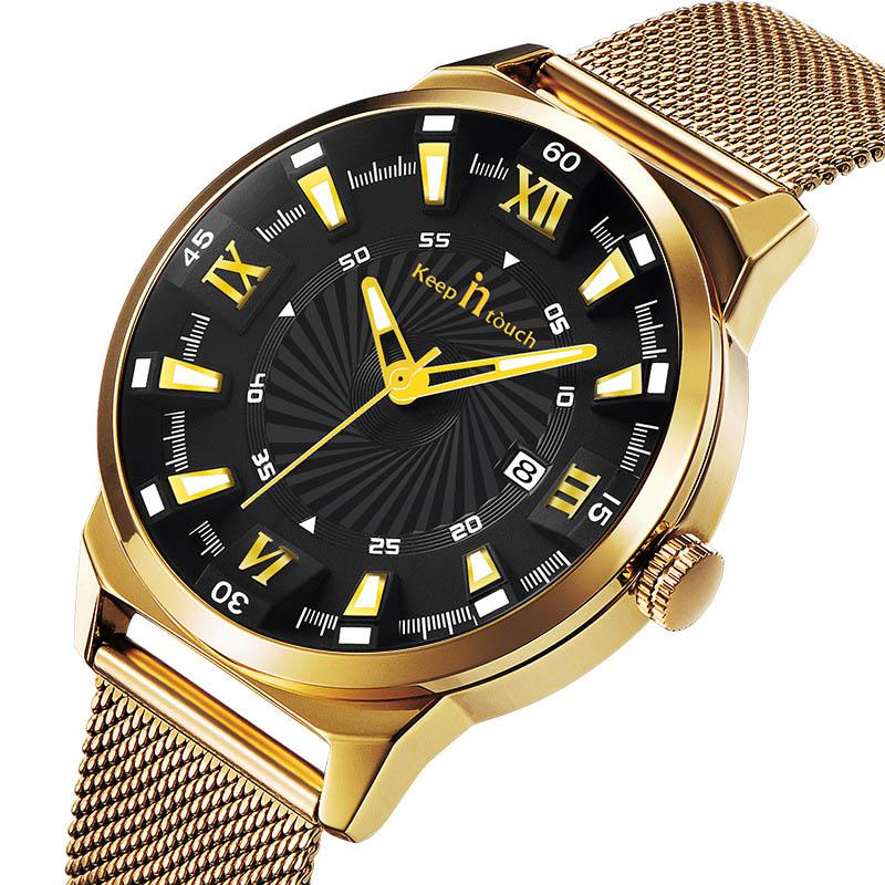 

Wristwatches Pographer Gold Watch Men Steel Strap Waterproof Classic Business Cool Quartz Hand Heavy Men's Wristwatch, Style
