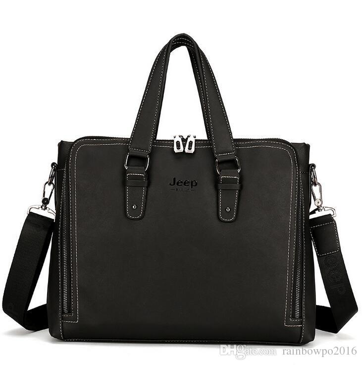 

Factory outlet brand men bag simple leathers Korean version handbag retro business leather portable briefcase large capacity mens handbags, Picture color