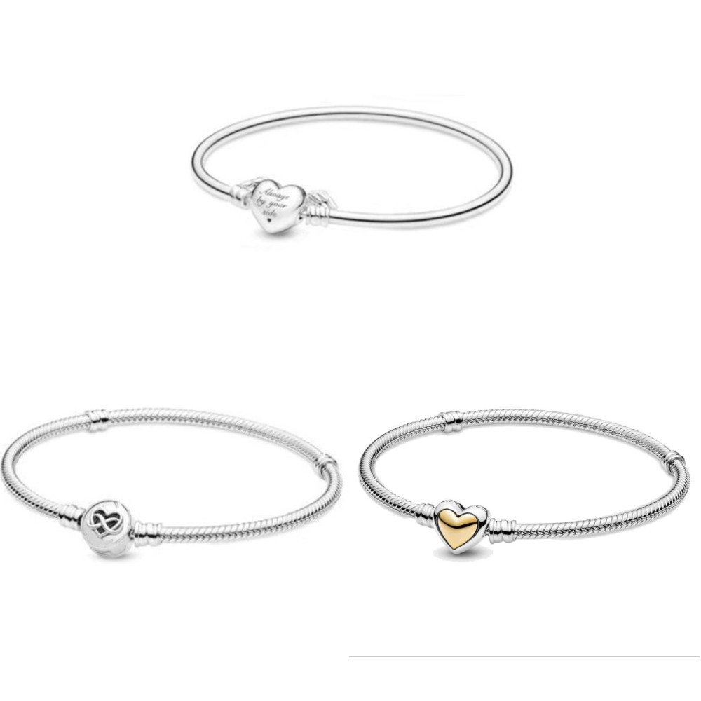 

Original 925 Sterling Silver Pan Bracelet Mothers Day Love Suitable for Women Beaded Diy Fashion Jewelry