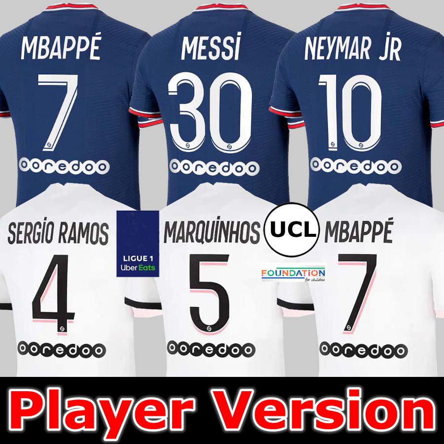 

Player version MESSI SERGIO RAMOS PSGSoccer Soccer Jersey Saint Germain MBAPPE HAKIMI NEYMAR JR 21 22 Maillots de football shirt 2021 2022 MARQUINHOS VERRATTI, 21 22 home player