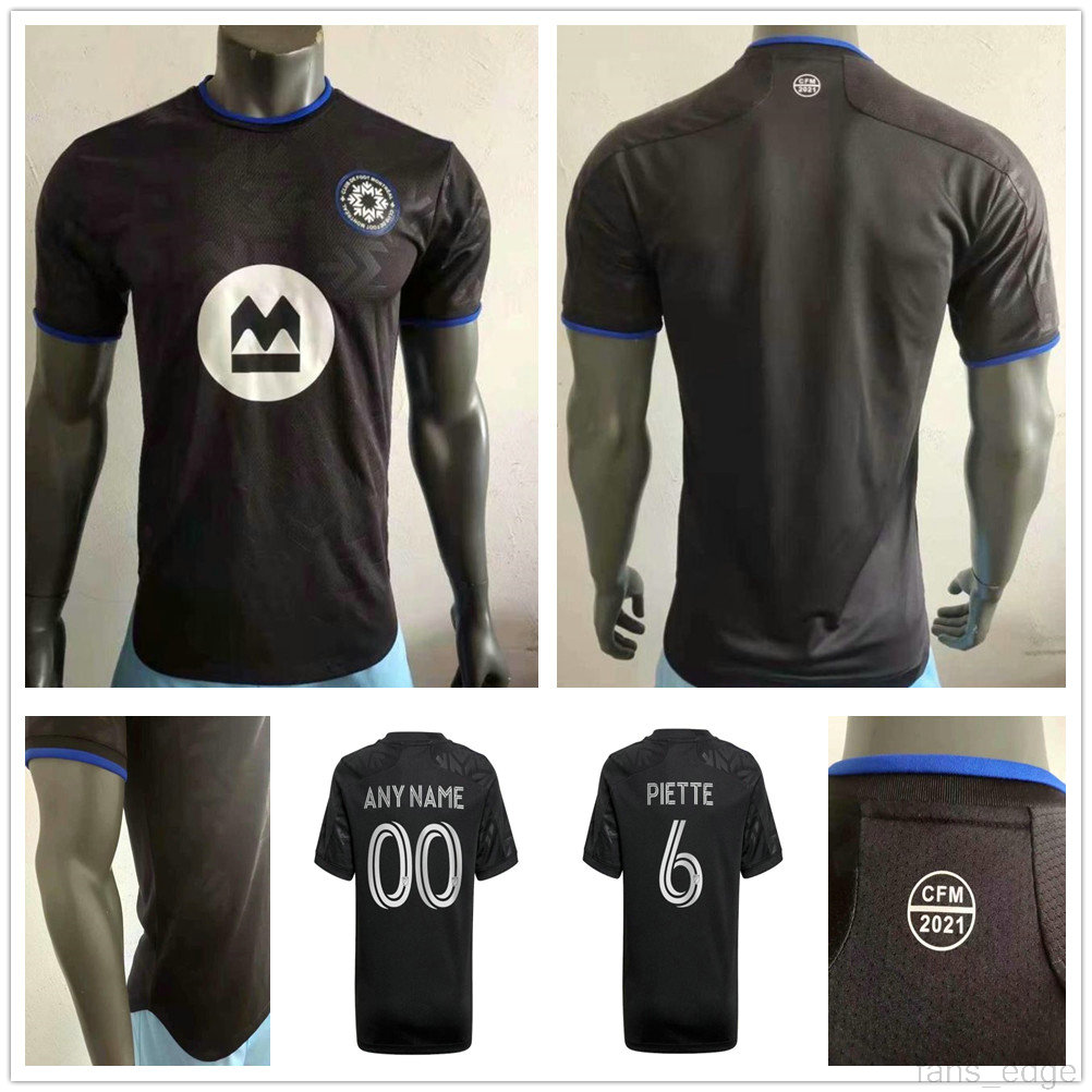 

2021 2022 Club de Foot montrEal CF Soccer jerseys player version Impact BINKS QUIOTO PIETTE WANYAYMA Customize 21/22 MLS Home Black Adult Uniforms Football Shirt
