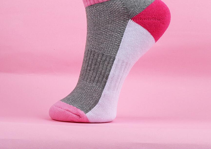 

Badminton socks with thickened towel bottom women's outdoor fitness running skateboard climbing Parkour bicycle mountaineering skiing travel walking sports sock, Purple