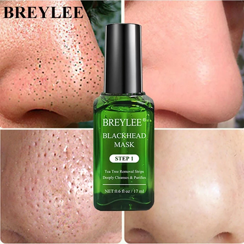 

BREYLEE Blackhead Remover Face Peel Mask Serum Shrink Pore Acne Treatment Moisturizing Firm Brighten T zone Skin Care Essence