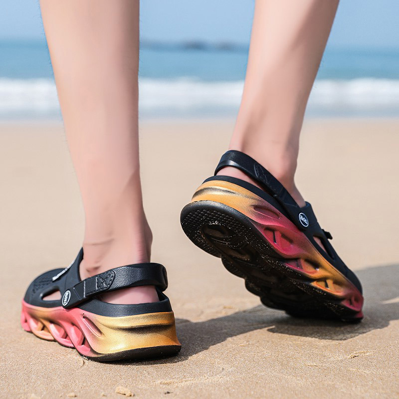 

fashion Men Women Trainers Sport Size 44 Cross-border Summer Slippers Thick-soled Beach Shoes Couple Hole Shoe Outdoors Baotou Sandals Code:25LL-7790, 52659