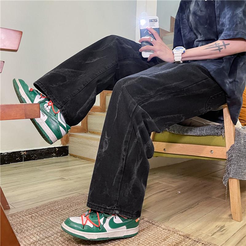 

Men' Jeans Fashion Wid 2022 E Leg Pants Baggy Homme Men Denim Trousers Classic Cargo Pocket Blue Casual -3XL