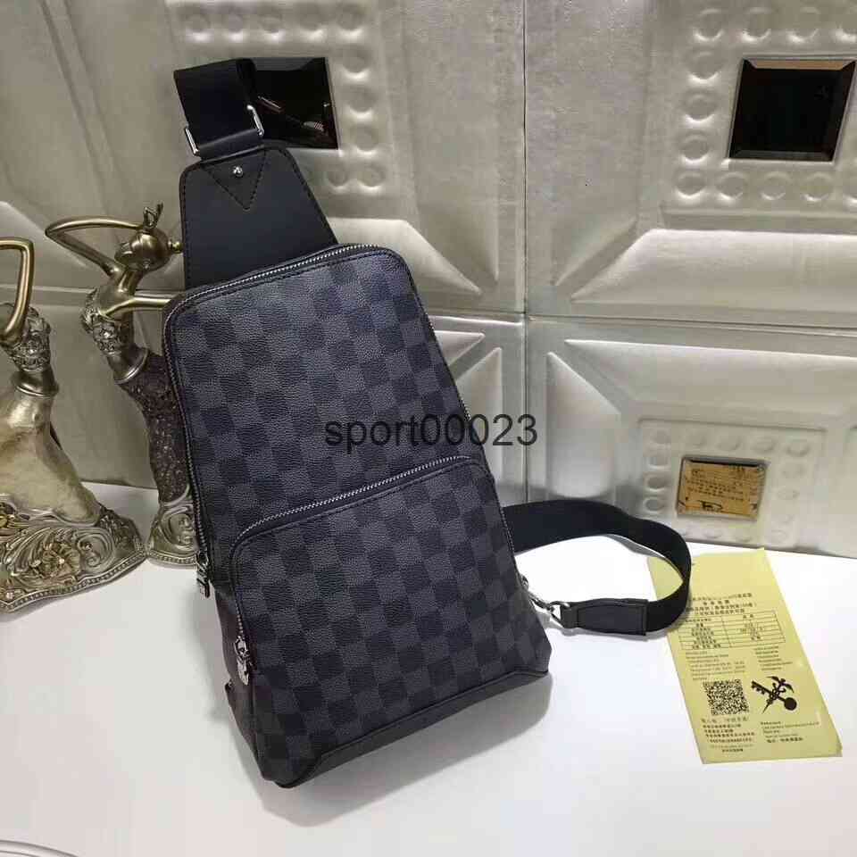 

MEN Bag GC#174 Genuine Leather Shoulder Fashion For Black Hobo 41719 Wallets Chest Bags