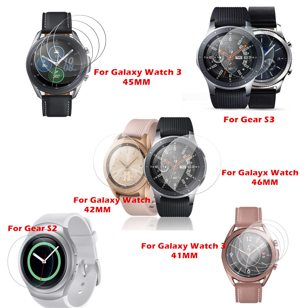 

For Galaxy Watch 46mm 42mm Watch 3 41/45mm Tempered Glass to Samsung Gear S3 S2 Screen Protector Protective Films