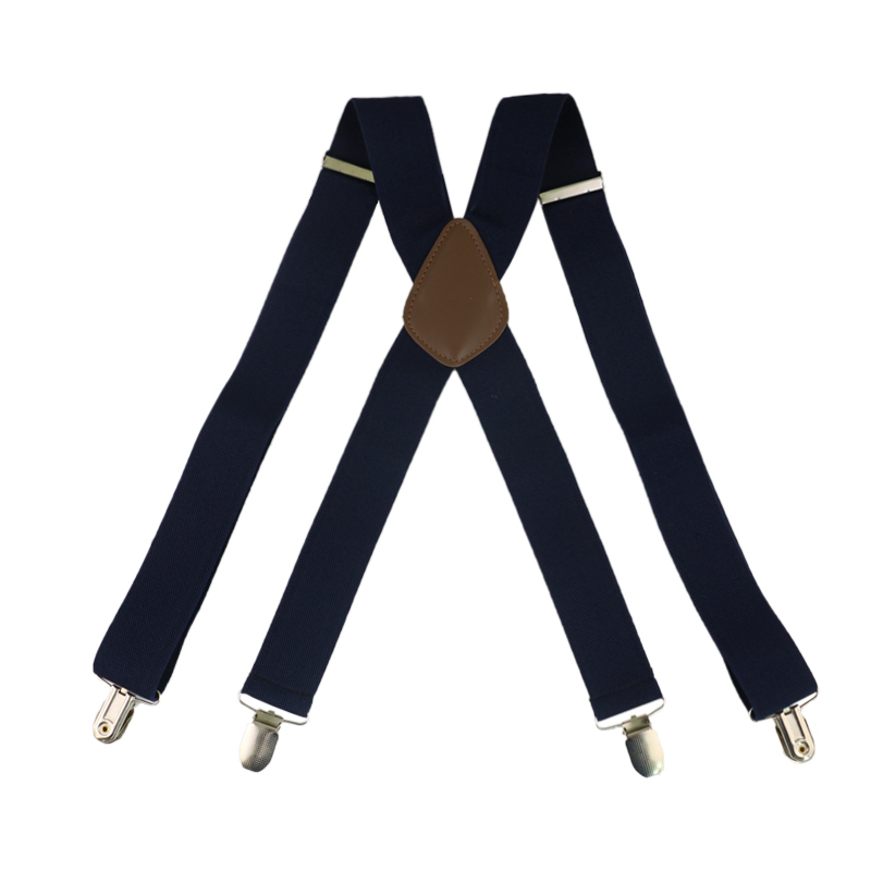 

Winfox Red Black White 35cm Wide Mens Men Braces 4 Clip Elastic Male Suspenders