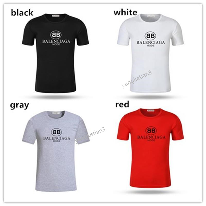 

Luxury Designer men's T-shirts balencaiga Crew Neck Short Sleeve Breathable Wrinkle Shrink Pilling 100% Cotton Print, Applique, White;black