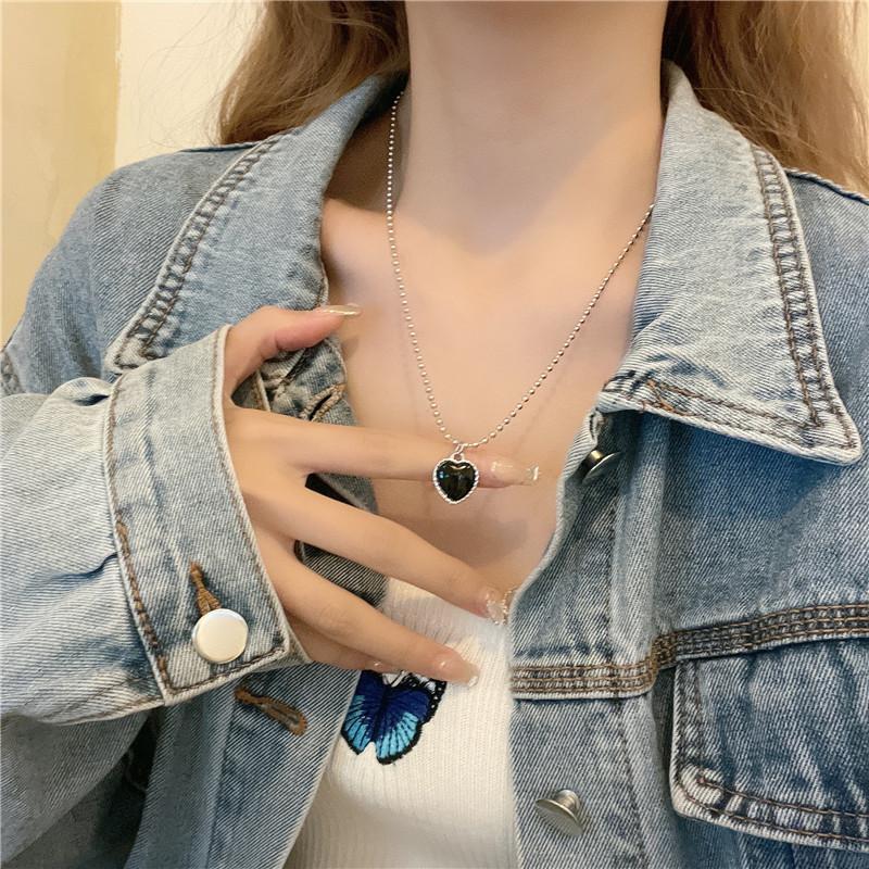

Chokers Necklace Accessories 2021 Instagram Cold Wind Love Collarbone Chain