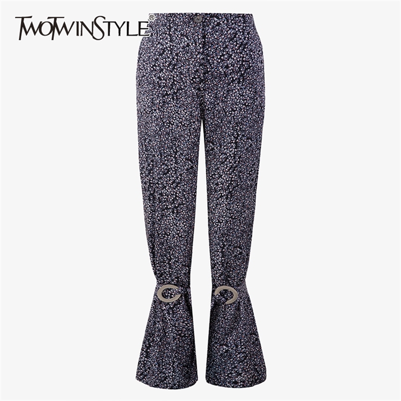 

Casual Slim Trousers For Women High Waist Patchwork Lace Up Full Length Loose Flare Pants Female Spring Fashion 210521, Aspicture