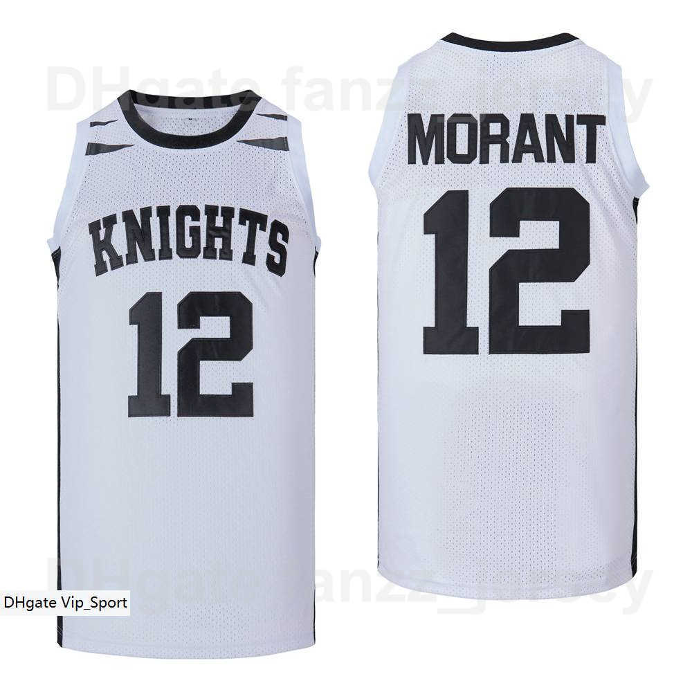 

Men High School Crestwood Knights Ja Morant Jersey 12 Movie Team Color White Away Breathable HipHop For Sport Fans Pure Cotton University, Blue