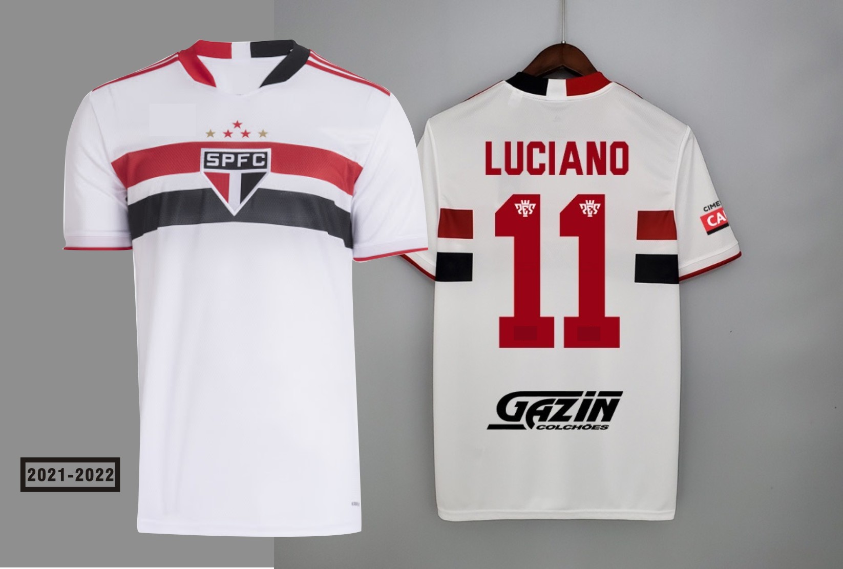 

2021-2022 SÃ£o Paulo Soccer JERSEY DANI ALVES LUCIANO TOP THAI, Black;yellow