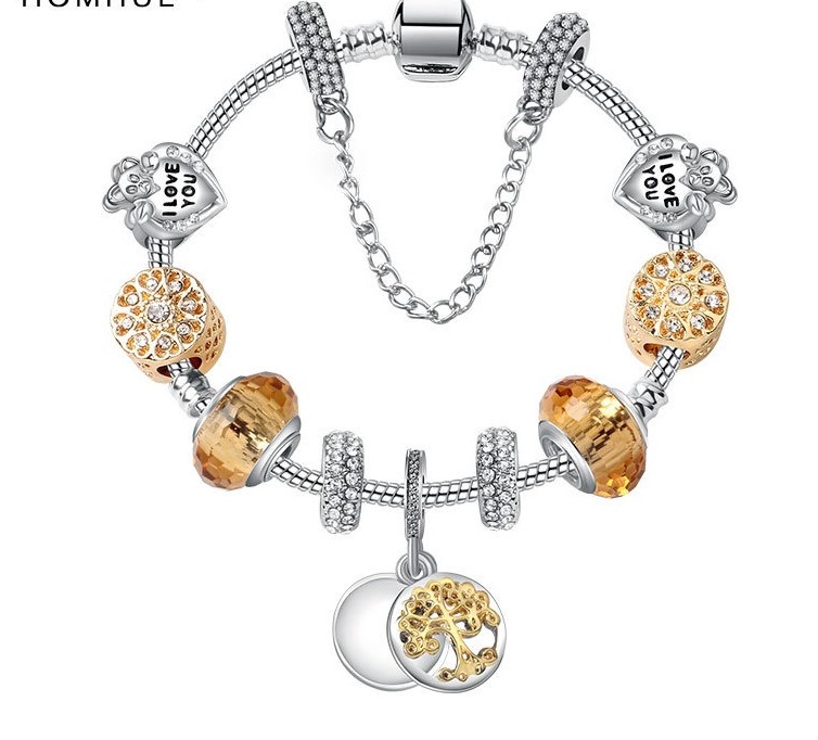 

Fashion 925 Sterling Silver Murano Lampwork Glass European Charm Beads Tree of Life Pendant Dangle Fits Pandora Charm Bracelets Necklace