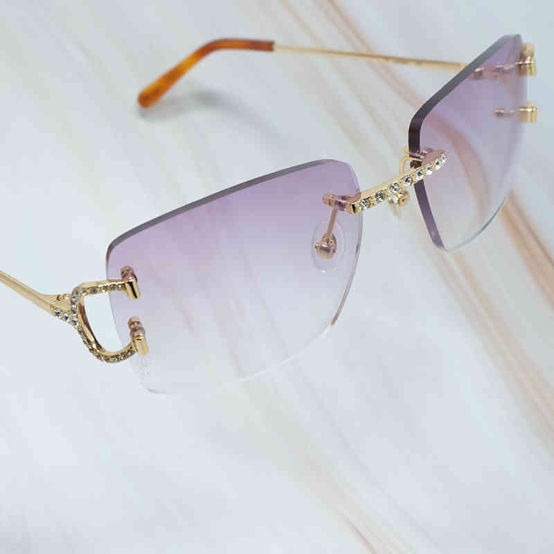 

Factory Direct Price Mens Iced Out Vintage Diamond Sunglass Wire Rhinestones Shades For Women Luxury lentes de sol mujer 1ICI