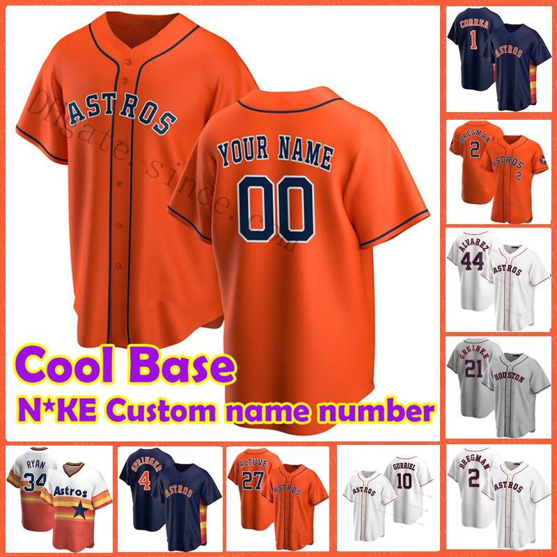 

Houston #27 Jose Altuve Baseball Jersey Jeff Bagwell Craig Biggio Carlos Correa 2 Alex Bregman Astros George Springer Custom Jerseys, Blue;black