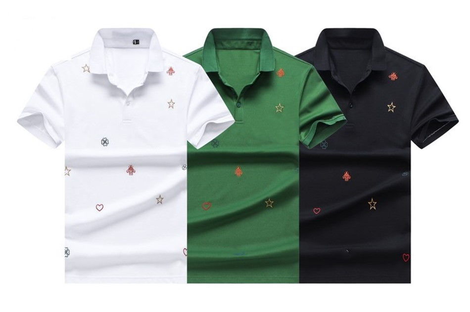 

Mens T-Shirts polo Italy Men Designers Polos Shirts fashion Embroidery Top Quality Cottom Clothing Tees g shirt size M-3XL, White;black