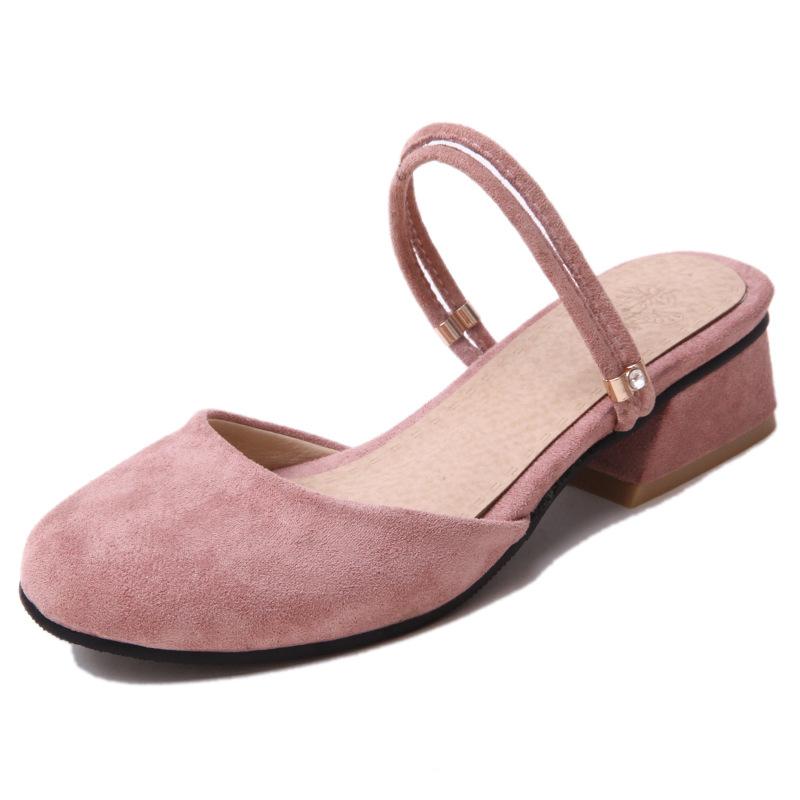 

Summer Casual In The Square With A Pair Of Shoes Wearing Size 32-45 Baotou Student Sandals Tide 18420, Black