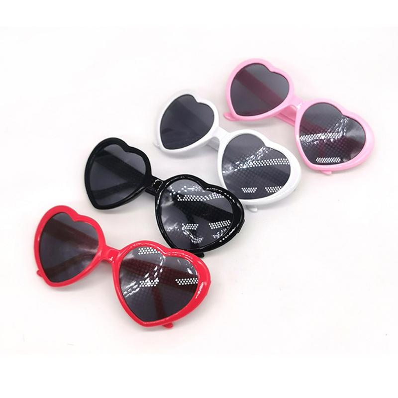 

Sunglasses 2 Color Heart Effect Diffraction Glasses Peach Special Effects Eyeglasses Music Festival