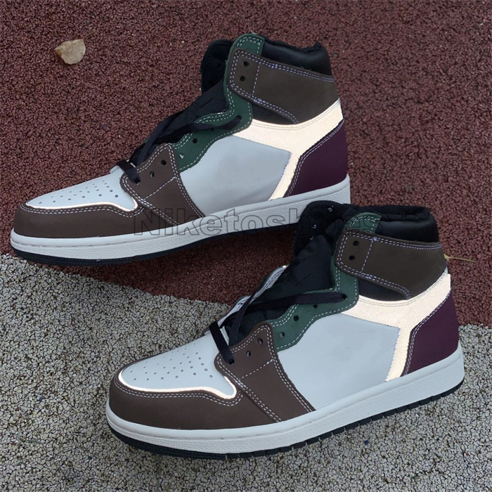 

Trainers 1 High OG Hand Crafted Basketball shoes Black Archaeo Brown Chocolate Sail Outdoor Sneakers Sports, 01