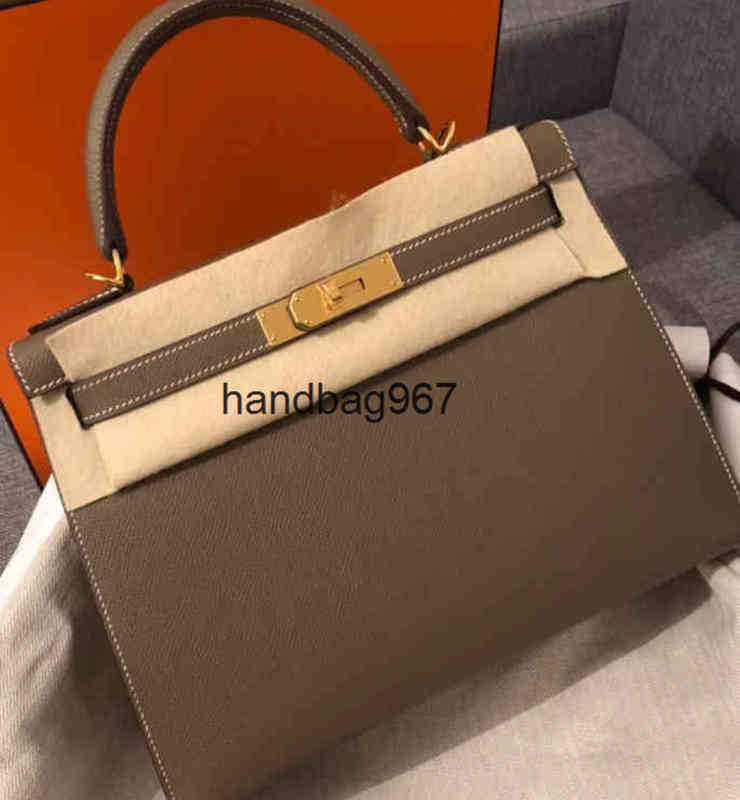 

Herme Designer Handbag 2022 Fashion h Home Kelys Bag Leather Leisure Women's Palm Grain Cowhide Medium One Shoulder handbag VDM9