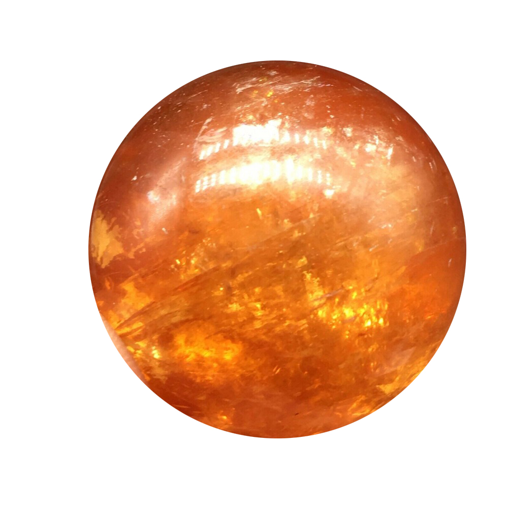 

40mm Natural Citrine Calcite Quartz Crystal Sphere Ball Healing Gemstone