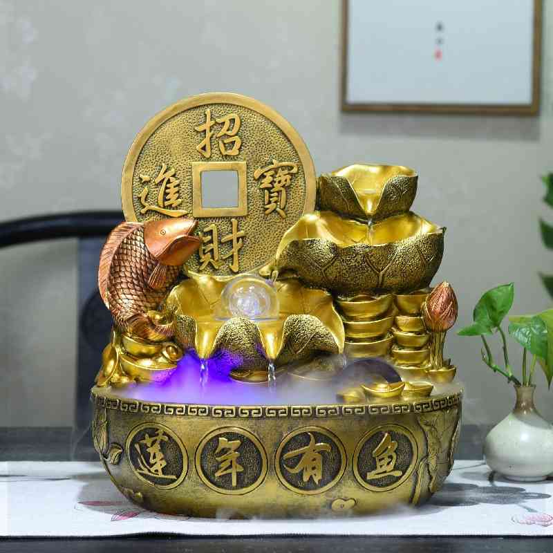

Special living room office cornucopia turn dribble opening gift flowing water makes money decoration Feng Shui wheel fountain