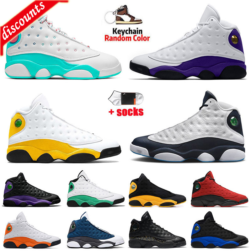 

Sports 13s 13 Mens Women High Basketball Shoes University Gold Reverse Bred Soar Green Flint Court Purple Black Cat, B38 gold glitter 40-47