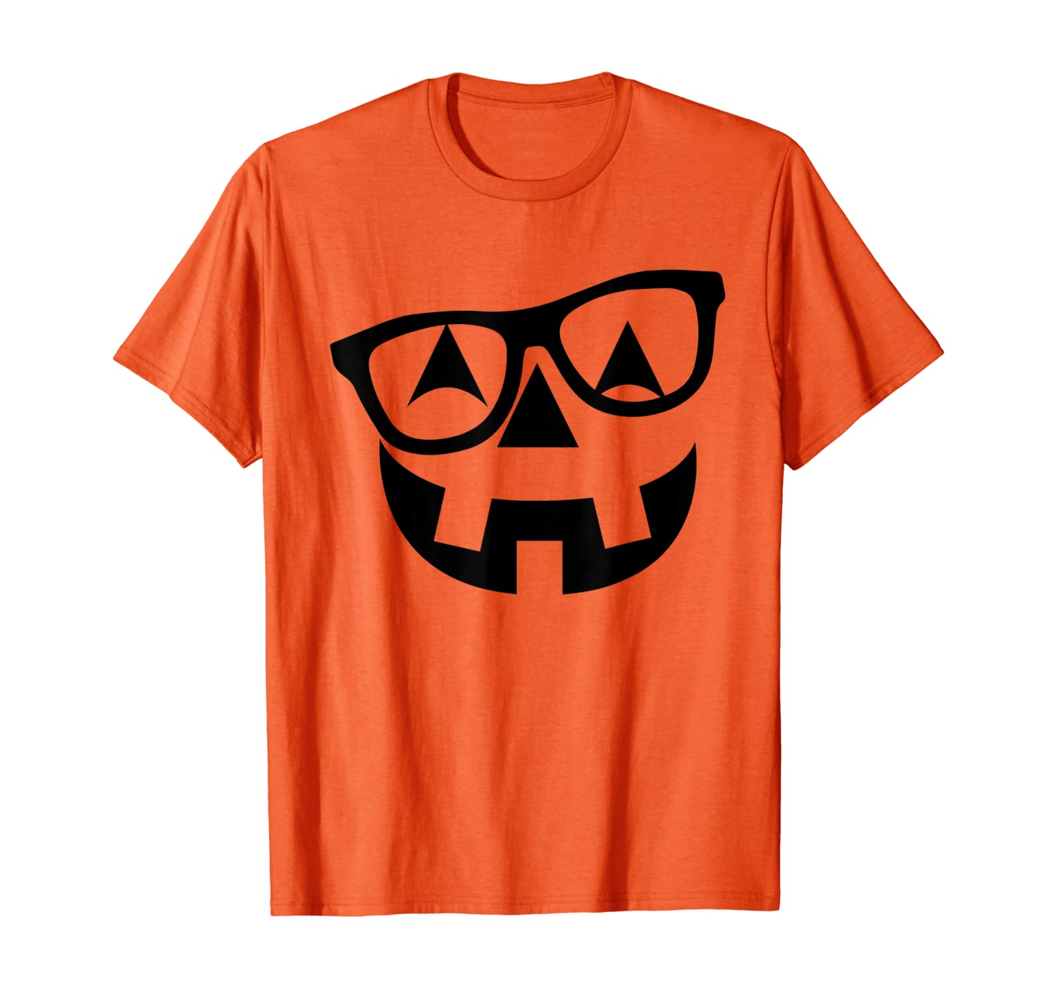 

Pumpkin Shirt with Glasses, Pumpkin Nerd Shirt T-Shirt, White;black