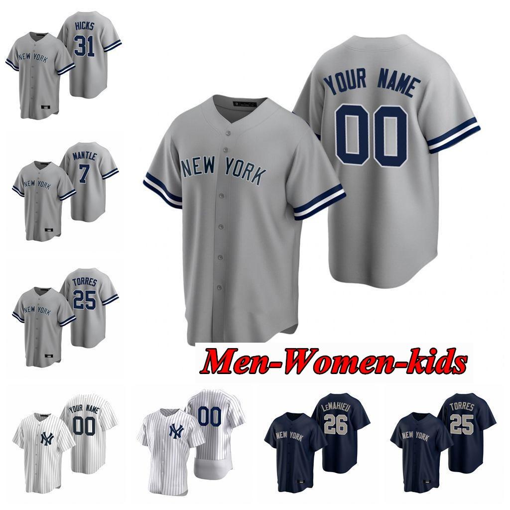 

NCAA New Custom York Baseball Yankees Jerseys 99 Aaron Judge Jersey Derek Jeter Jerseys Gerrit Cole Gary Sanchez Jersey Gleyber Torres Jerse, Blue;black